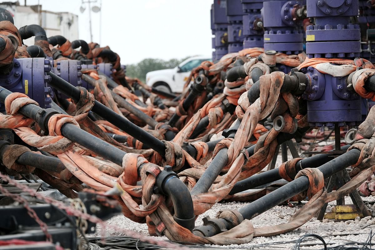 Chevron fracking site near Midland, Texas, U.S. August 22, 2019. Picture taken August 22, 2019.