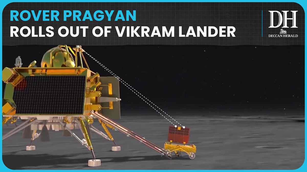 This is how rover Pragyan rolled out of lander Vikram's belly