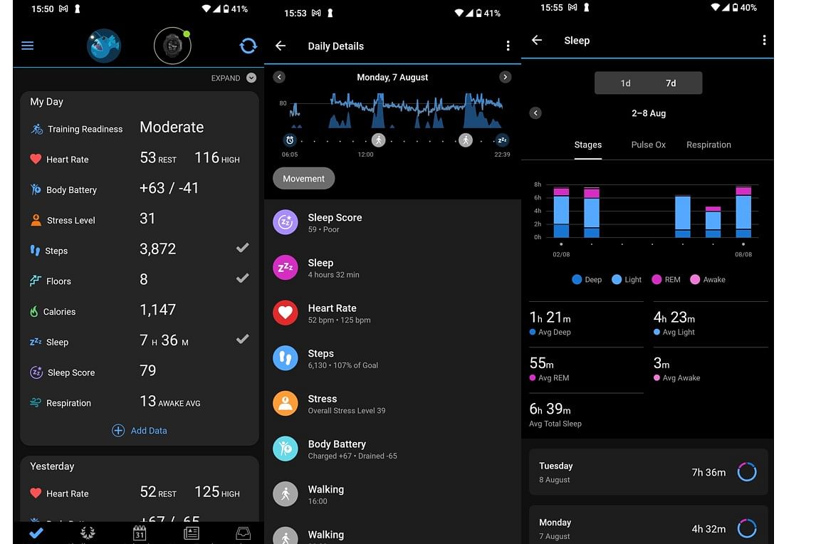 Garmin Instinct 2X Solar Tactical edition can help users track their body health via Garmin Connect app