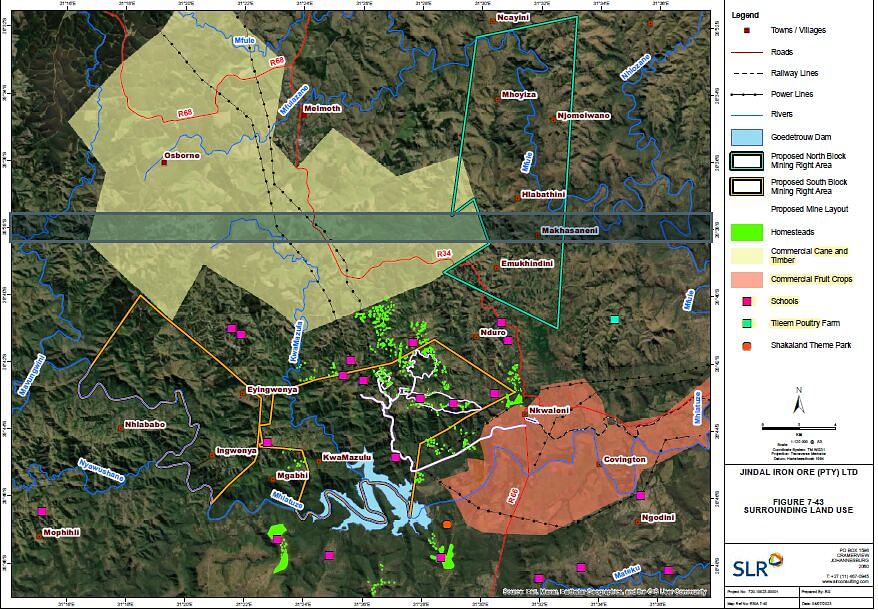 Map of Mining area from environmental impact assessment commissioned by Jindal.