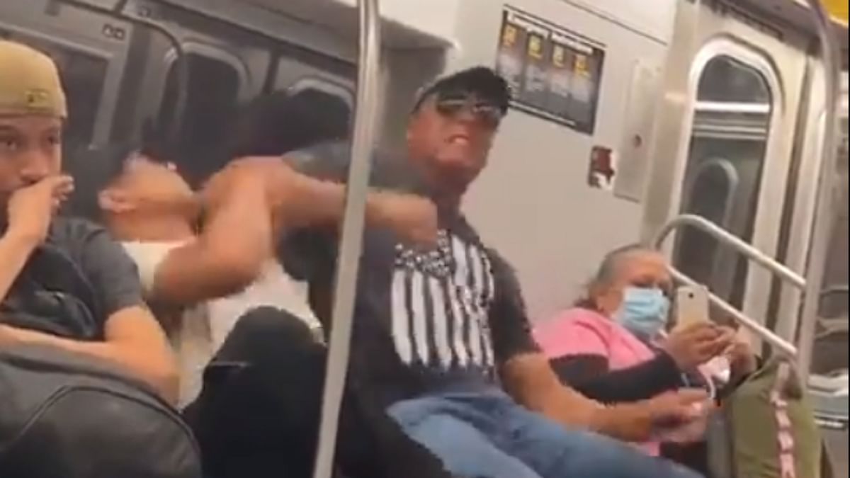 New York man elbows passenger on subway for 'falling asleep on his shoulder'