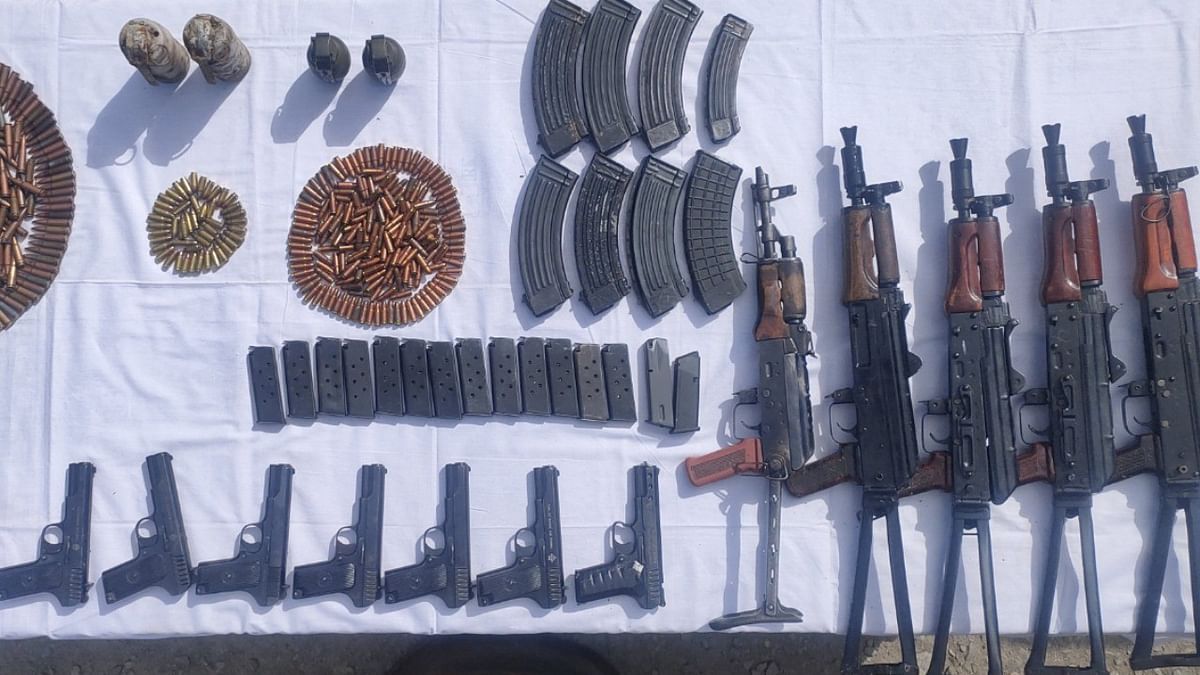 Huge cache of arms recovered near LoC in J&K's Kupwara