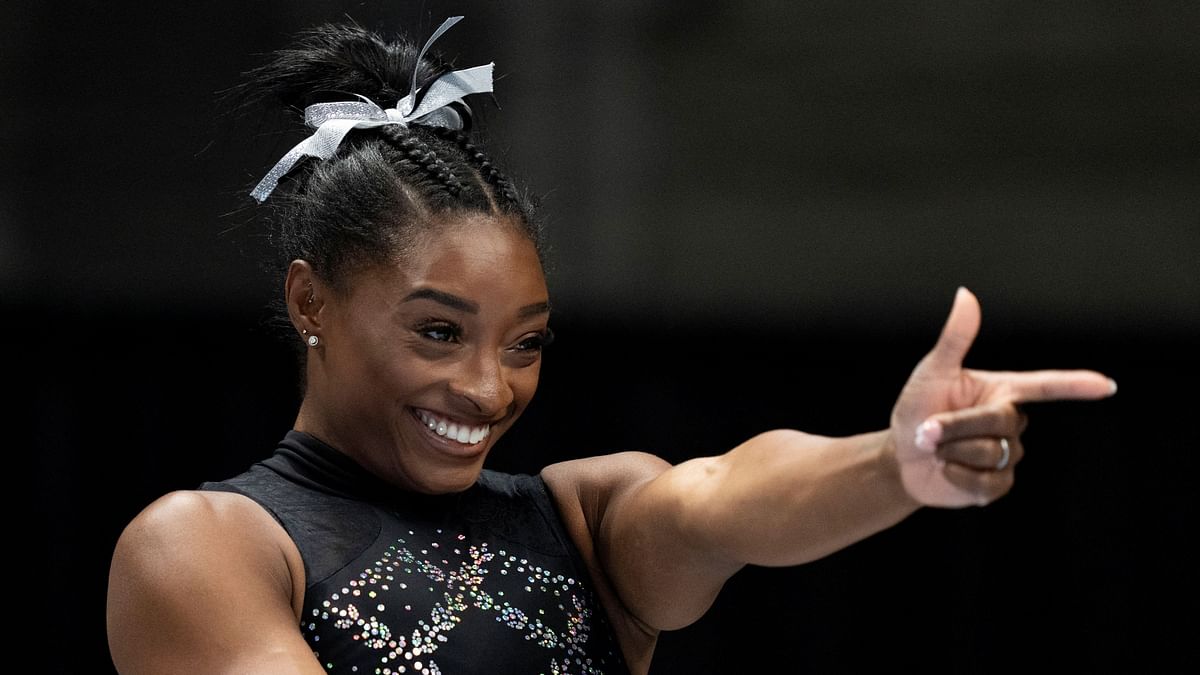 Simone Biles shows she's not just easing her way back
