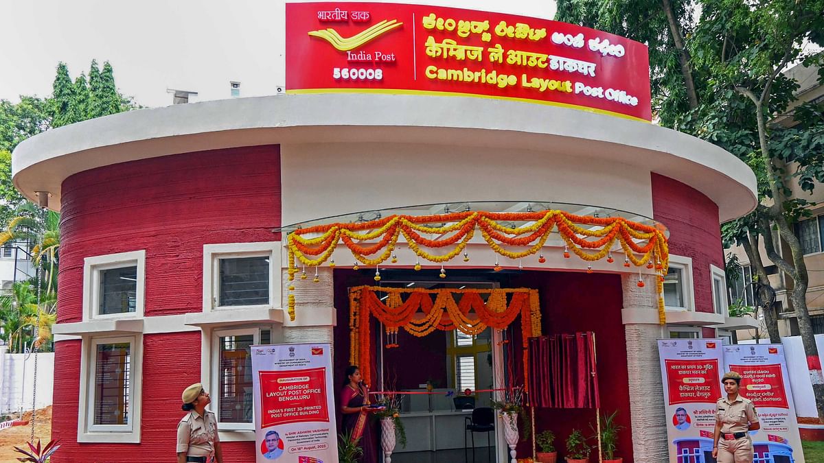 According to postal officials, the post office building was constructed by Larsen &amp; Toubro company while IIT Madras provided technical guidance.