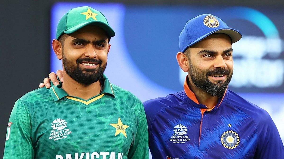 Babar Azam with Virat Kohli.