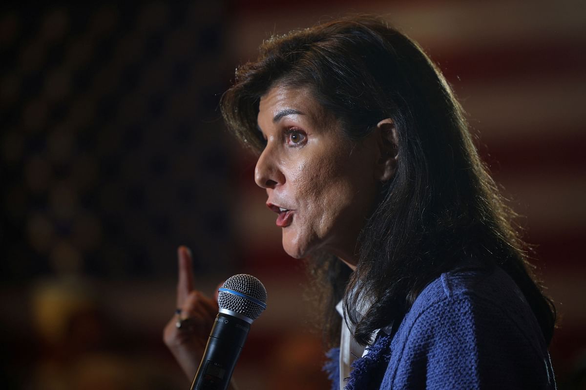 Republican presidential candidate and former U.S. Ambassador to the United Nations Nikki Haley speaks at a campaign town hall in Hampton, New Hampshire, U.S., September 21, 2023.