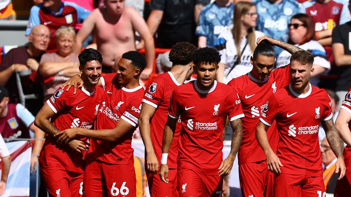 Szoboszlai, Salah score as Liverpool ease past Aston Villa