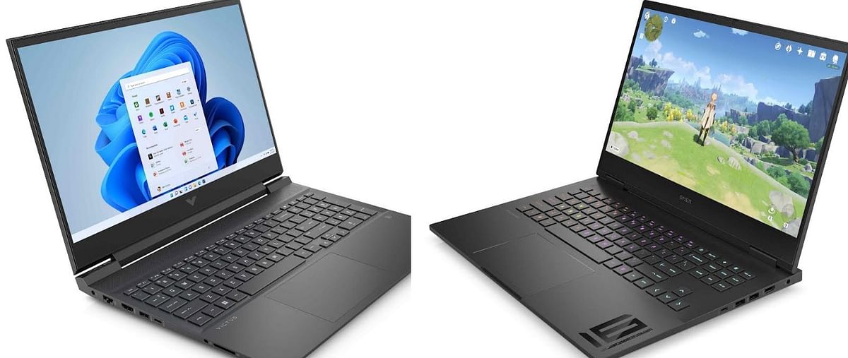 HP Victus 16 (left) and HP Omen 16 series(right) laptops
