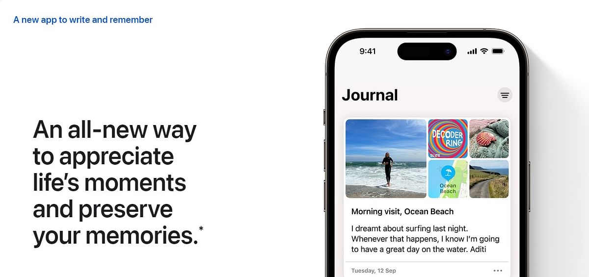 Followup iOS 17 series update slated to release later this year will bring Journal app.
