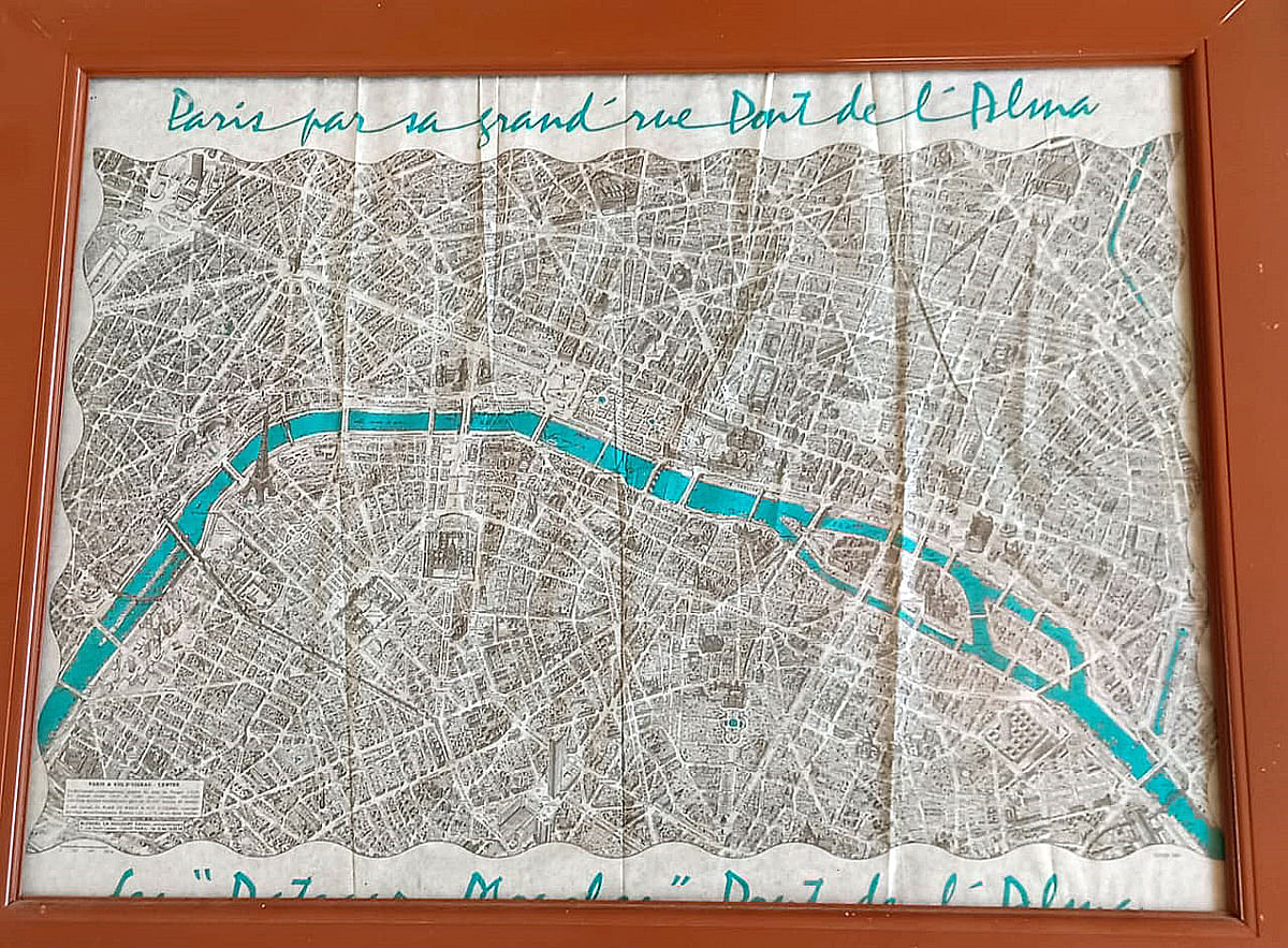 A blueprint of Paris.