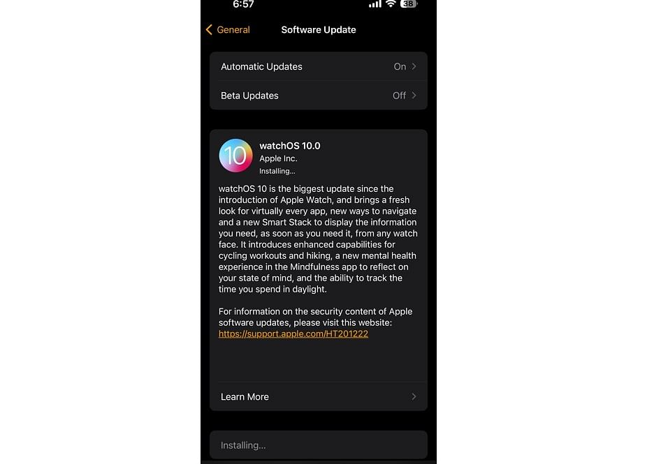 The new watchOS 10 released to all eligible Apple Watches.