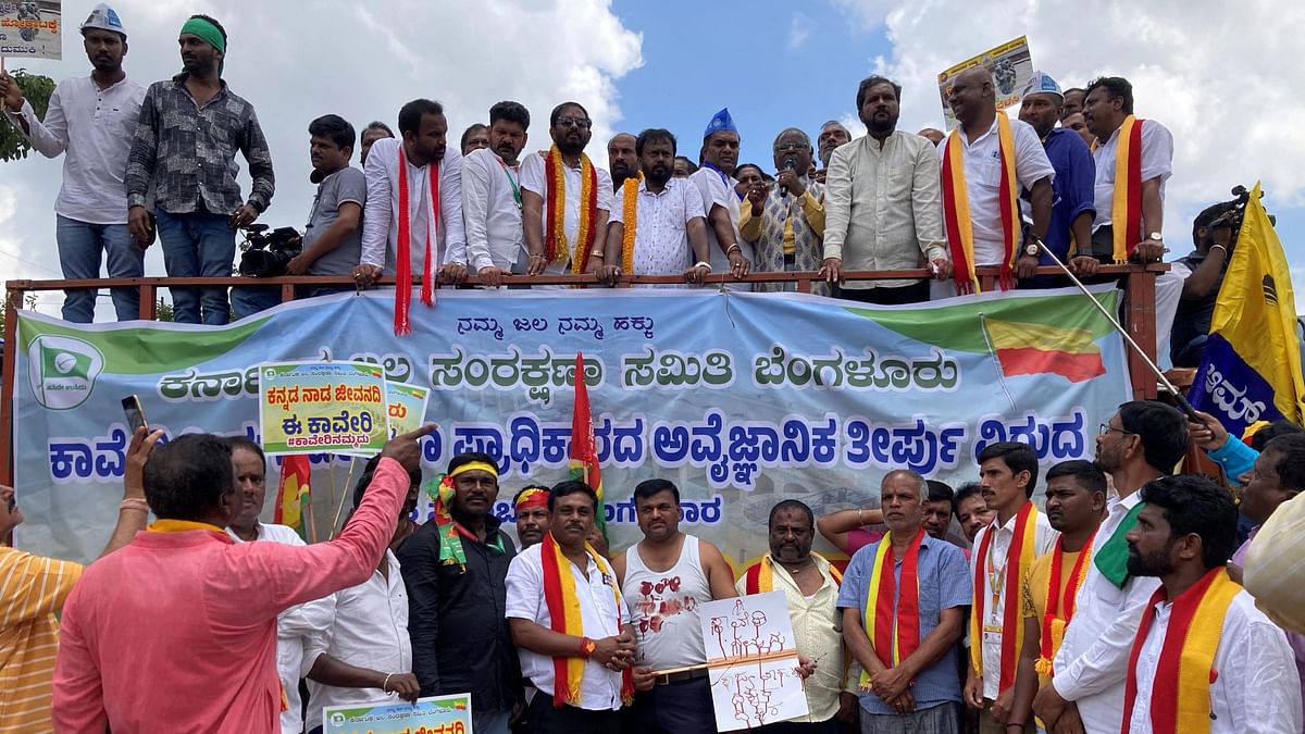 Farmers and pro-Kannada organisations leaders and others staged protests.