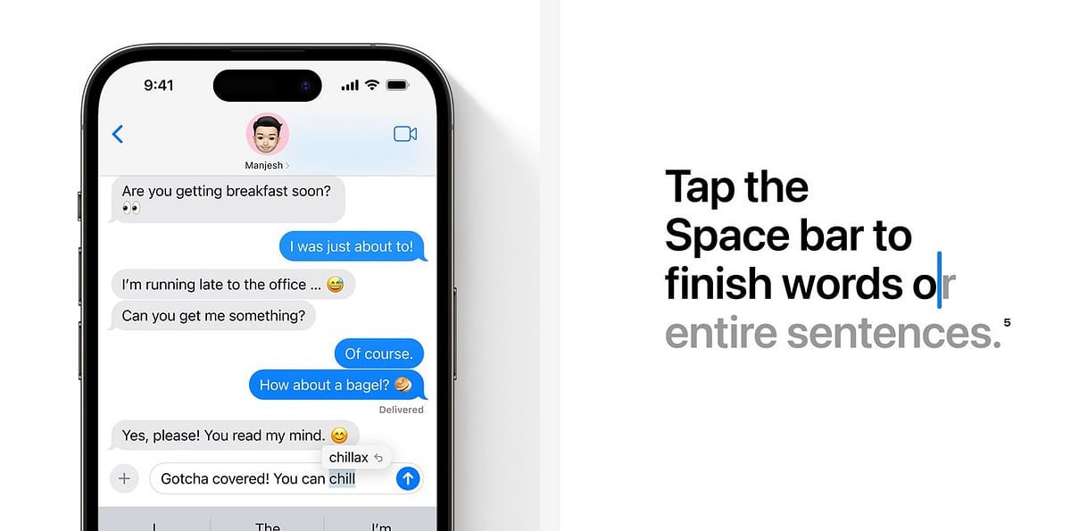 iOS 17 brings improved keyboard and word prediction feature