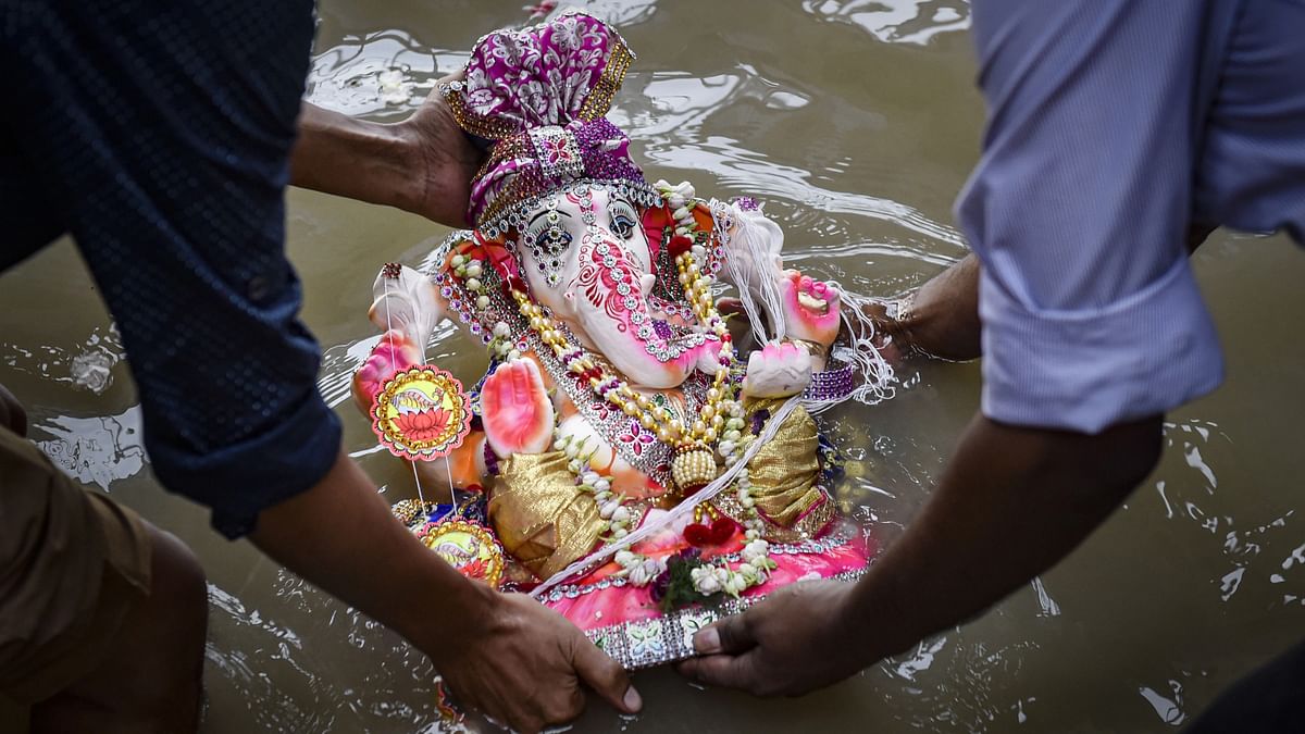 Ganesh Chaturthi is enthusiastically observed also in Goa. After the event, many villages construct lovely pandals and submerge the idols in rivers or the sea.