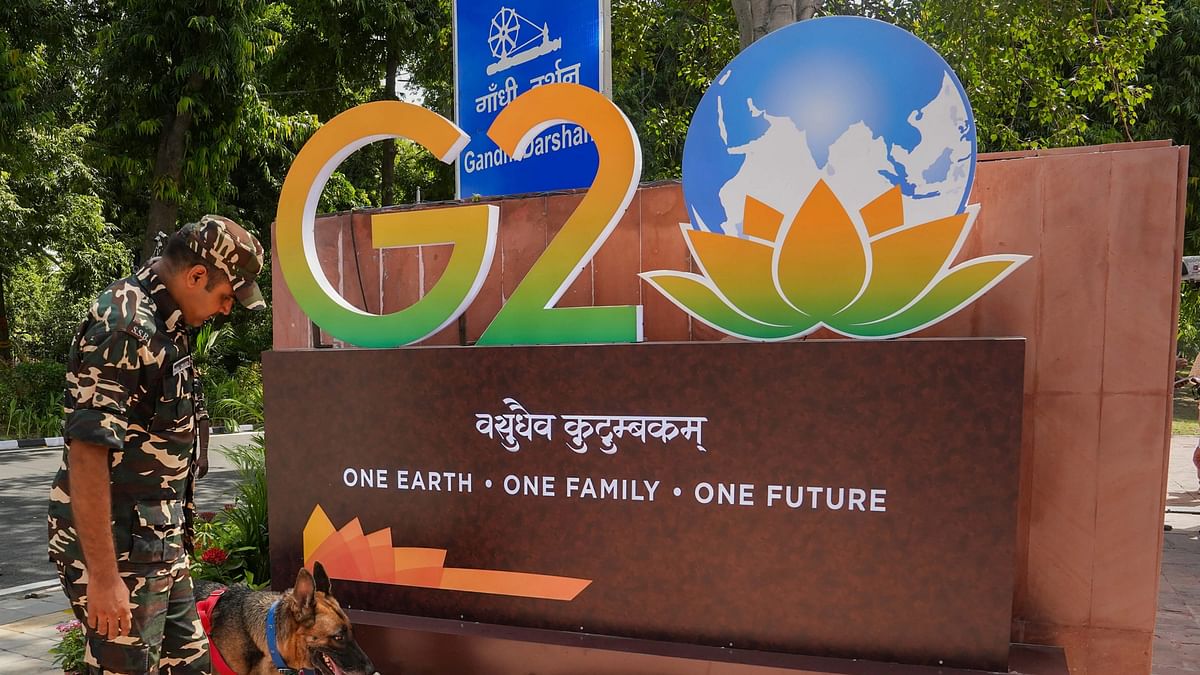 G20 Summit: Delhi L-G inspects preparations at Bharat Mandapam, Rajghat