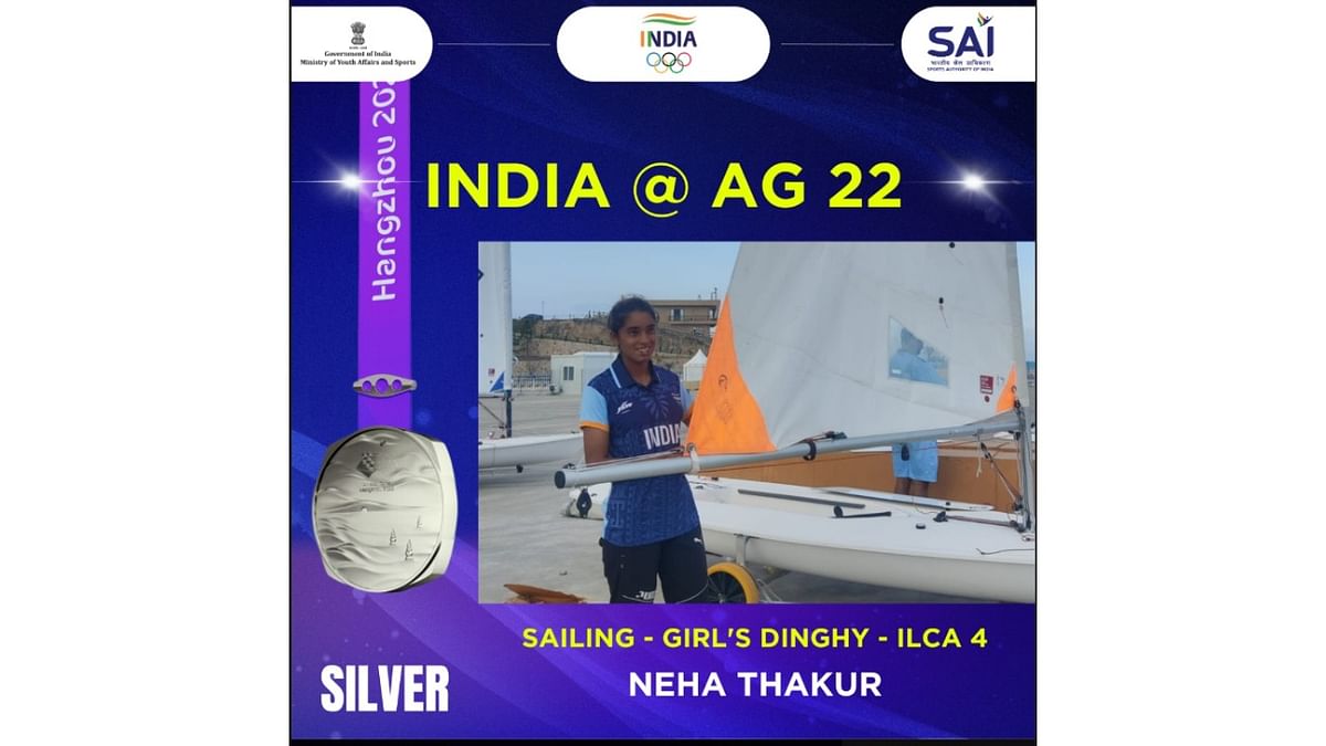 Asian Games: India shine in sailing;Neha bags silver, Ali bronze