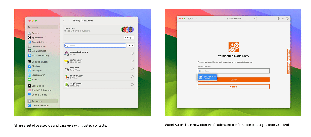 macOS 14 brings Password sharing