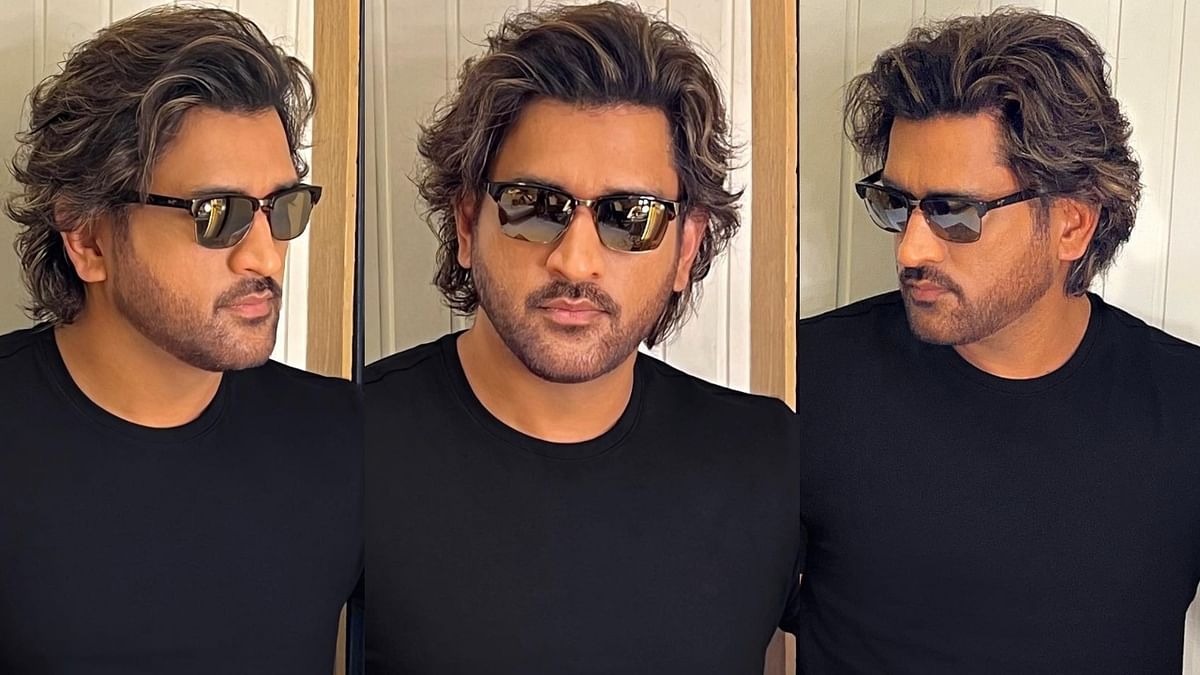 MS Dhoni flaunts new hairstyle, pics go viral!