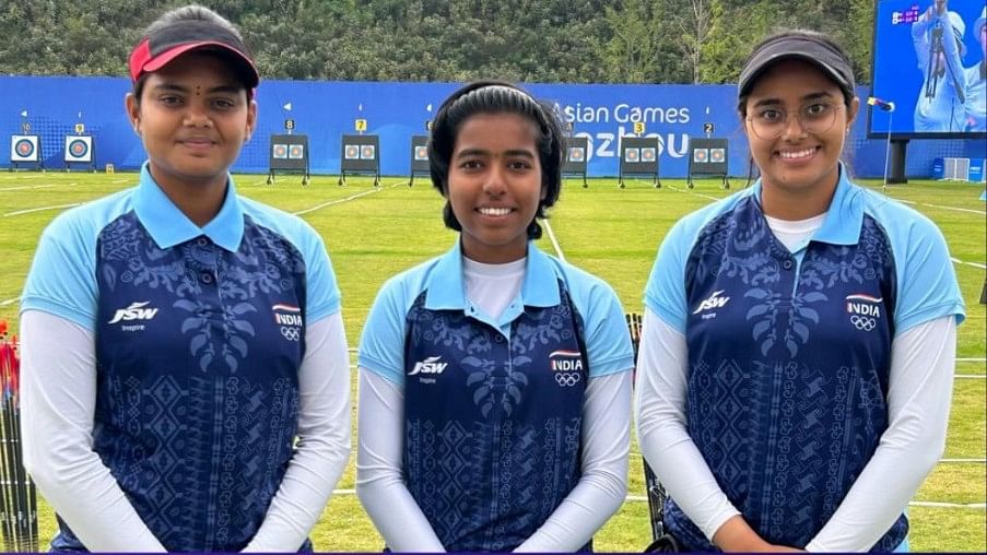 Indian women's compound team secures gold medal at Asian Games