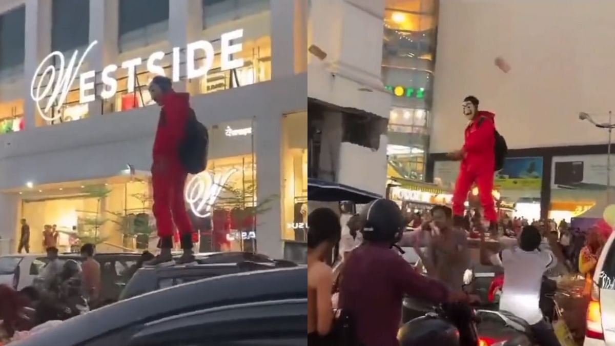Man in 'Money Heist' costume at Jaipur mall showering notes, arrested