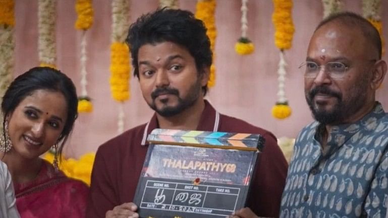 'Thalapathy 68': AGS releases movie pooja video of Vijay and Venkat Prabhu’s film
