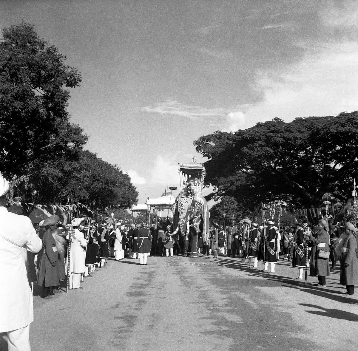 A Dasara procession in the 1950s.
