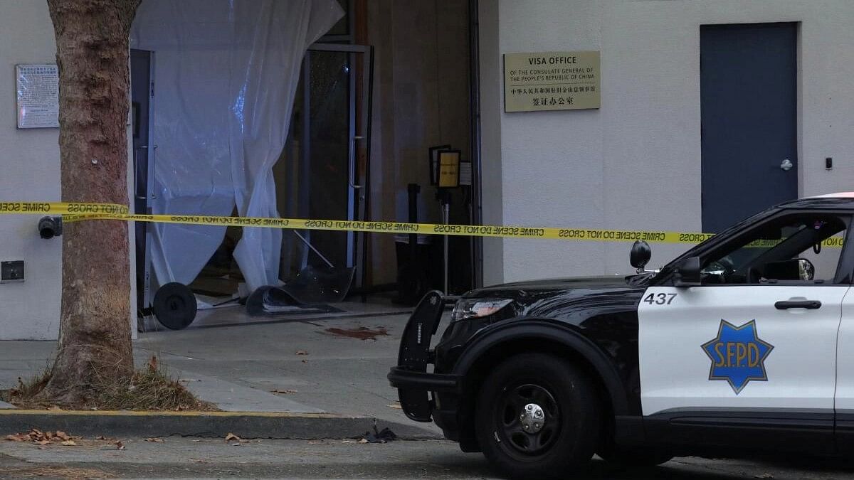 Chinese consulate in San Francisco temporarily closes after car ploughs into building