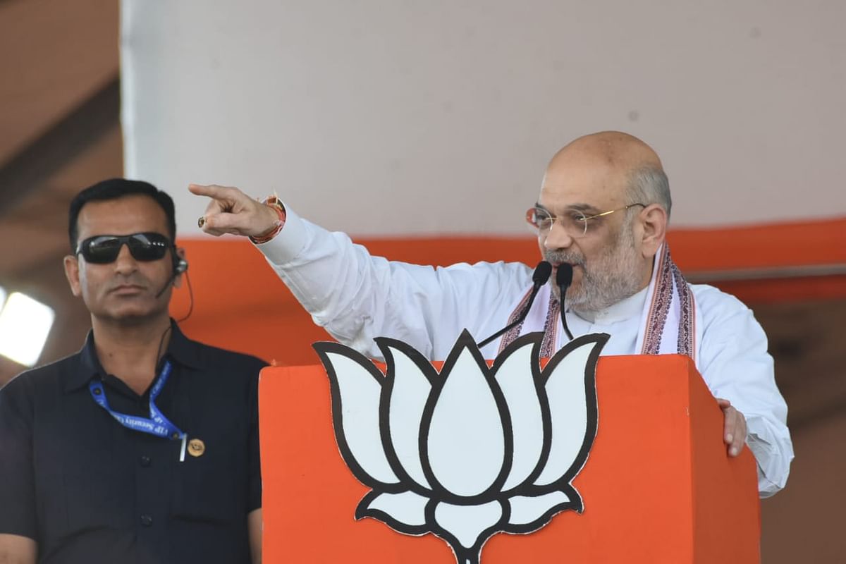 Amit Shah in Telangana's Adilabad. 