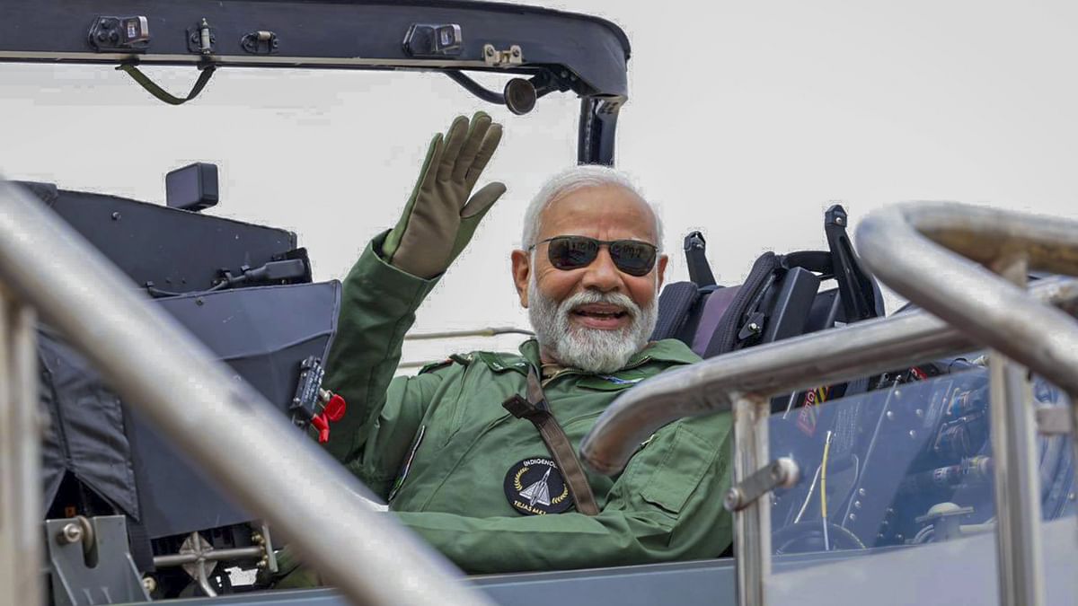 Modi first PM to fly in an indigenously developed fighter aircraft