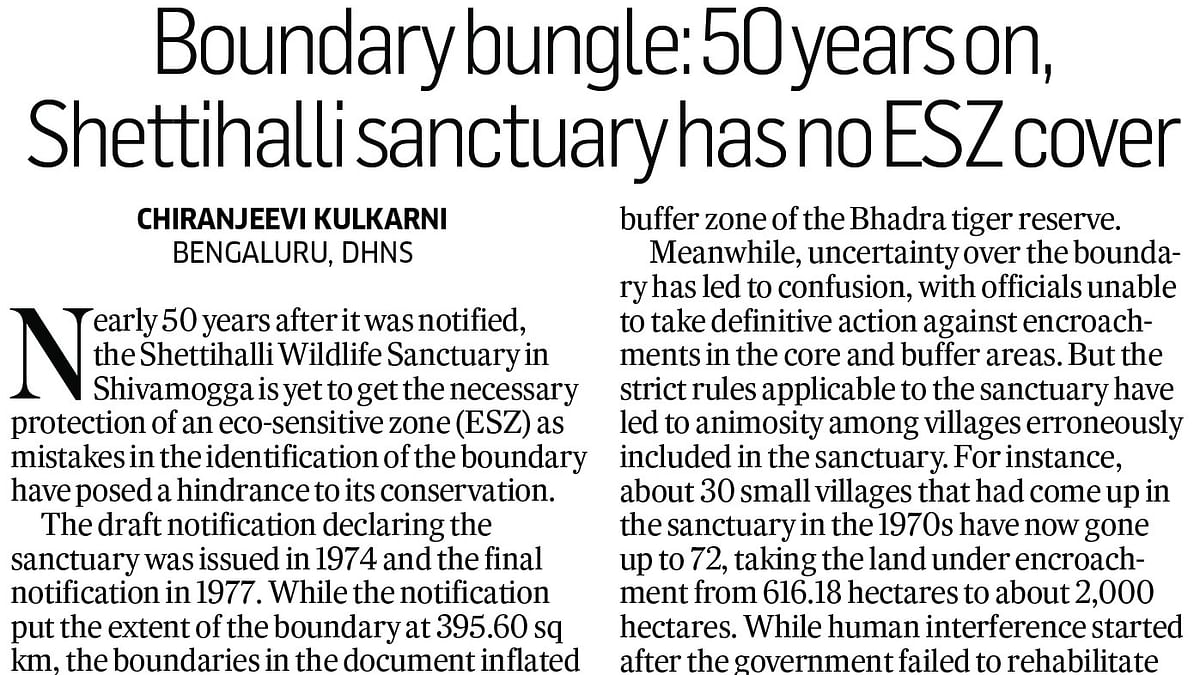 Delay in ESZ tag for Shettihalli sanctuary: Green Tribunal sets 6-month deadline