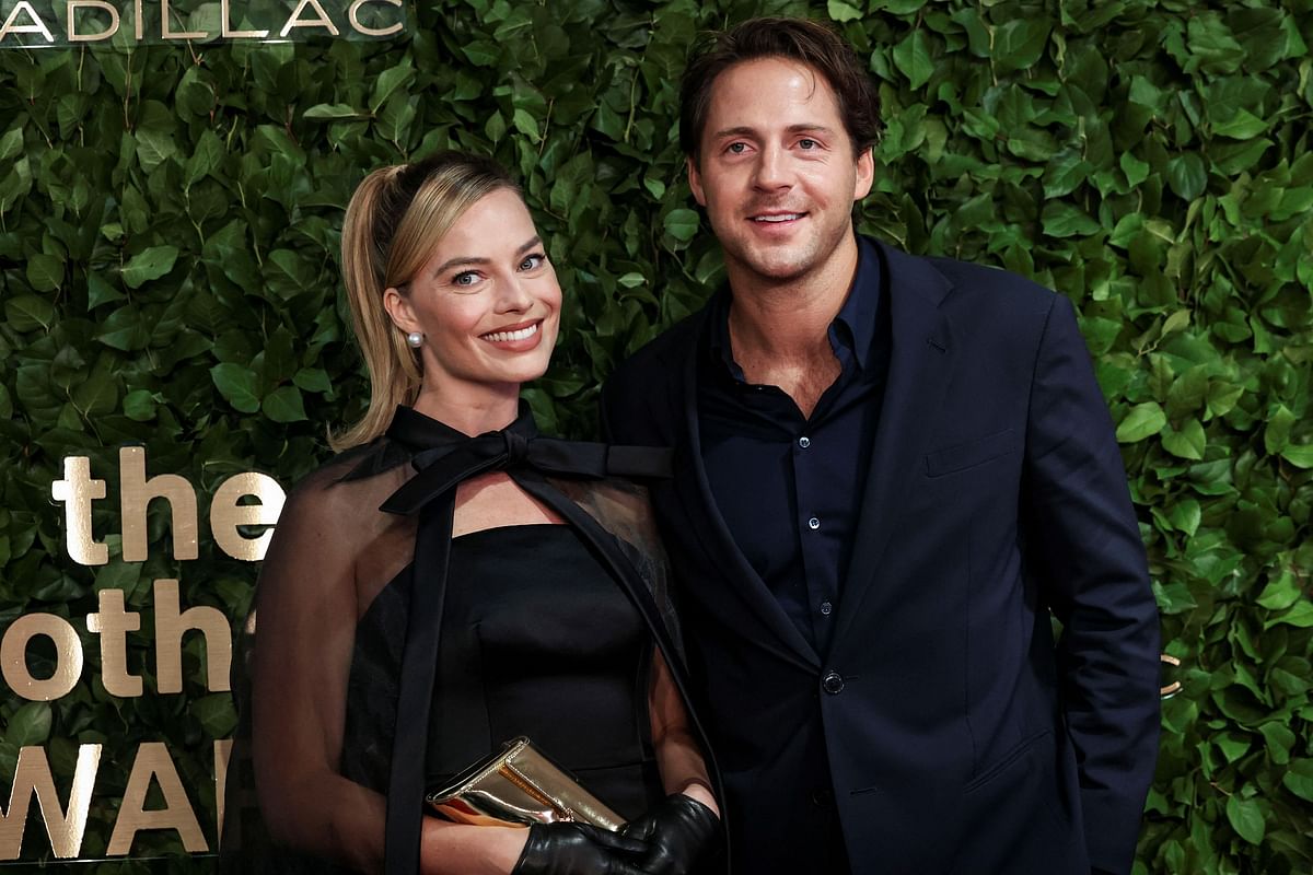 Margot Robbie and Tom Ackerley attend the 33rd annual Gotham Film Awards in New York City, U.S., November 27, 2023. 