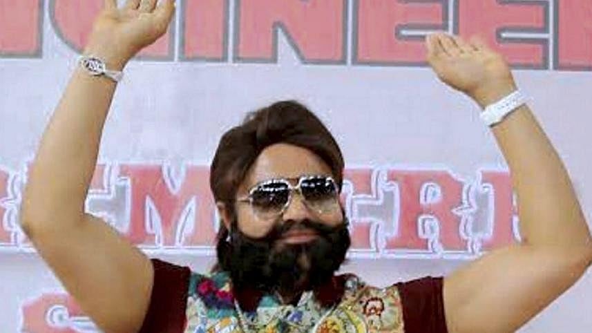 Dera Sacha Sauda chief Gurmeet Ram Rahim walks out of Haryana's Rohtak ...