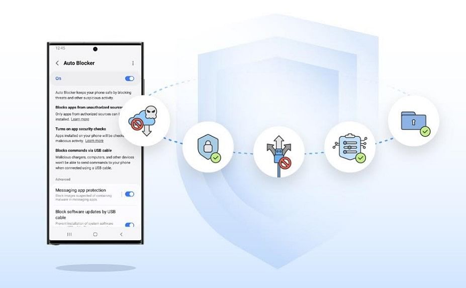 Auto Blocker security feature is coming with One UI 6 update to the Galaxy devices.
