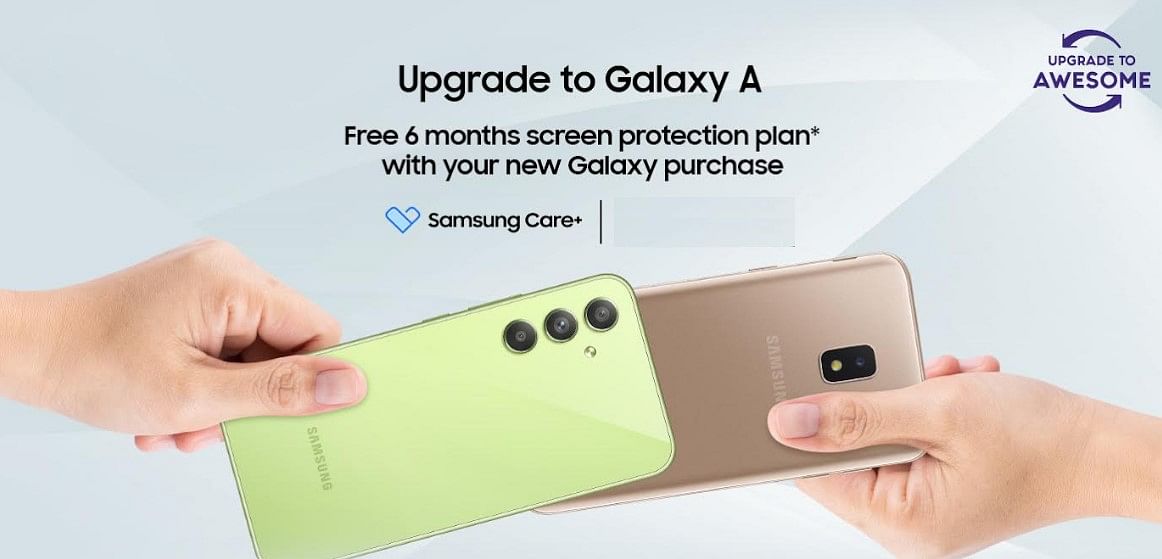 Samsung's Upgrade to Galaxy A offer teaser.
