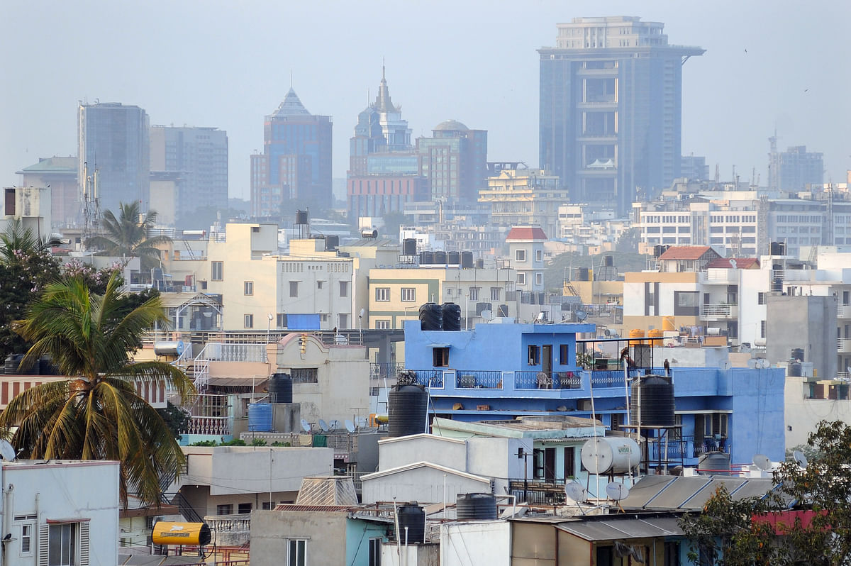 A view of Bengaluru’s city line. DH Photo/ Pushkar V