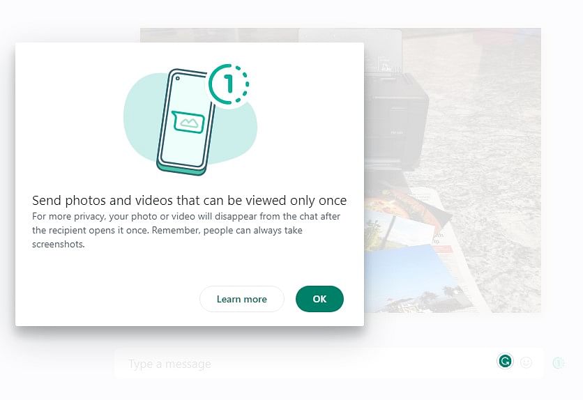 View Once feature comes back to WhatsApp for desktop versions.