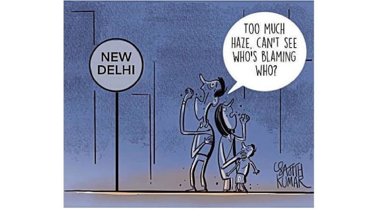 Cartoon on Delhi air.
