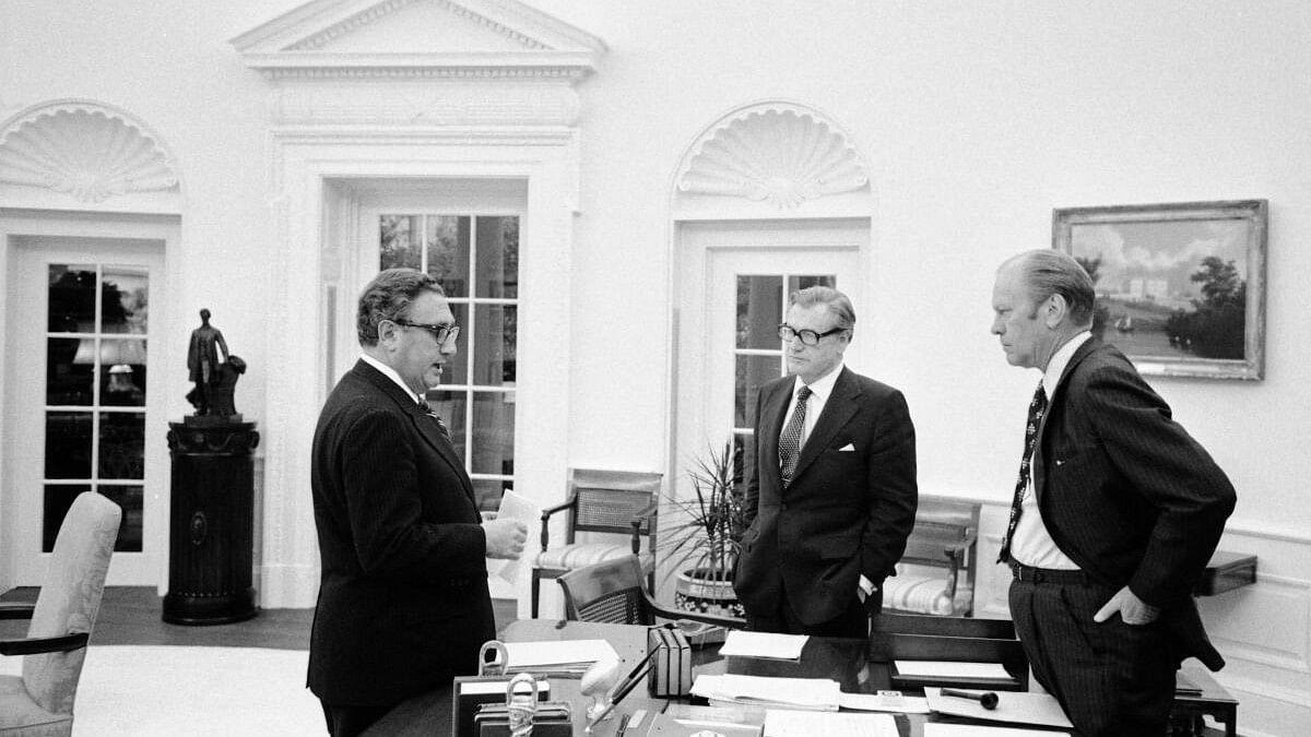 Henry Kissinger shuttled between diplomacy and controversy