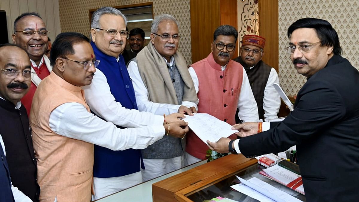Ex-CM Raman Singh files nomination for Chhattisgarh Assembly Speaker's post