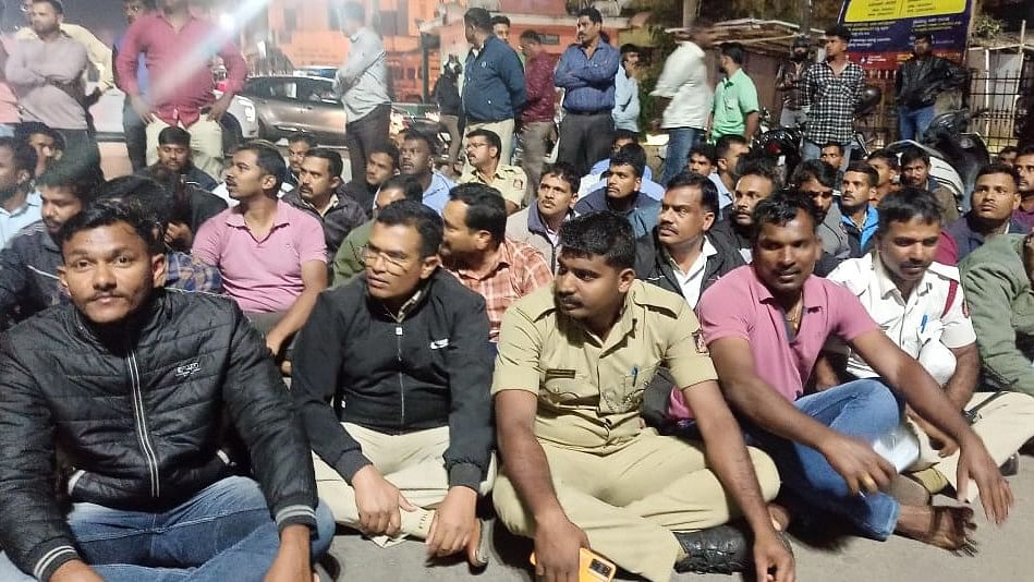 Assault on advocate: Police personnel stage protest for arresting constable