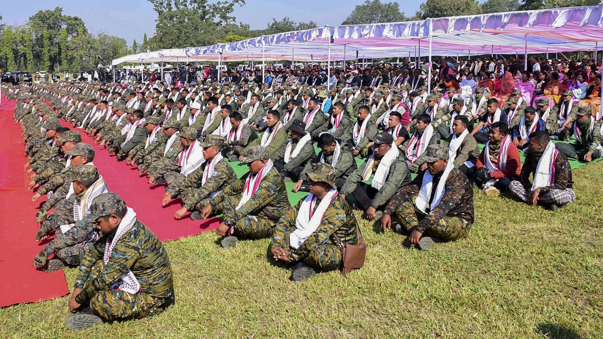 Manipur: 34 UNLF militants flee Myanmar following 'intense gunfight', surrender before Assam Rifles 