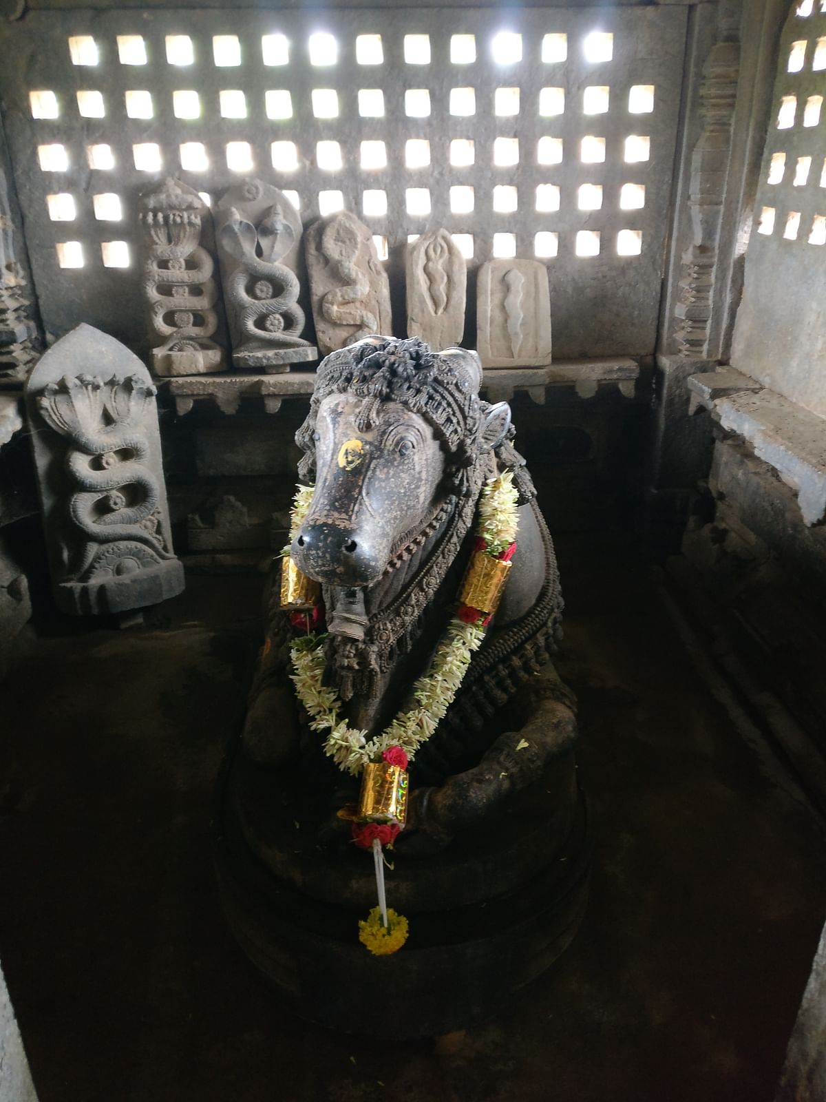 The Nandi mantapa of the Sadashiva temple.