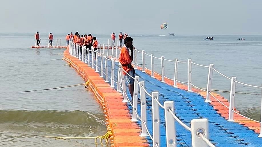 Mangaluru: Floating bridge inaugurated at Panambur beach