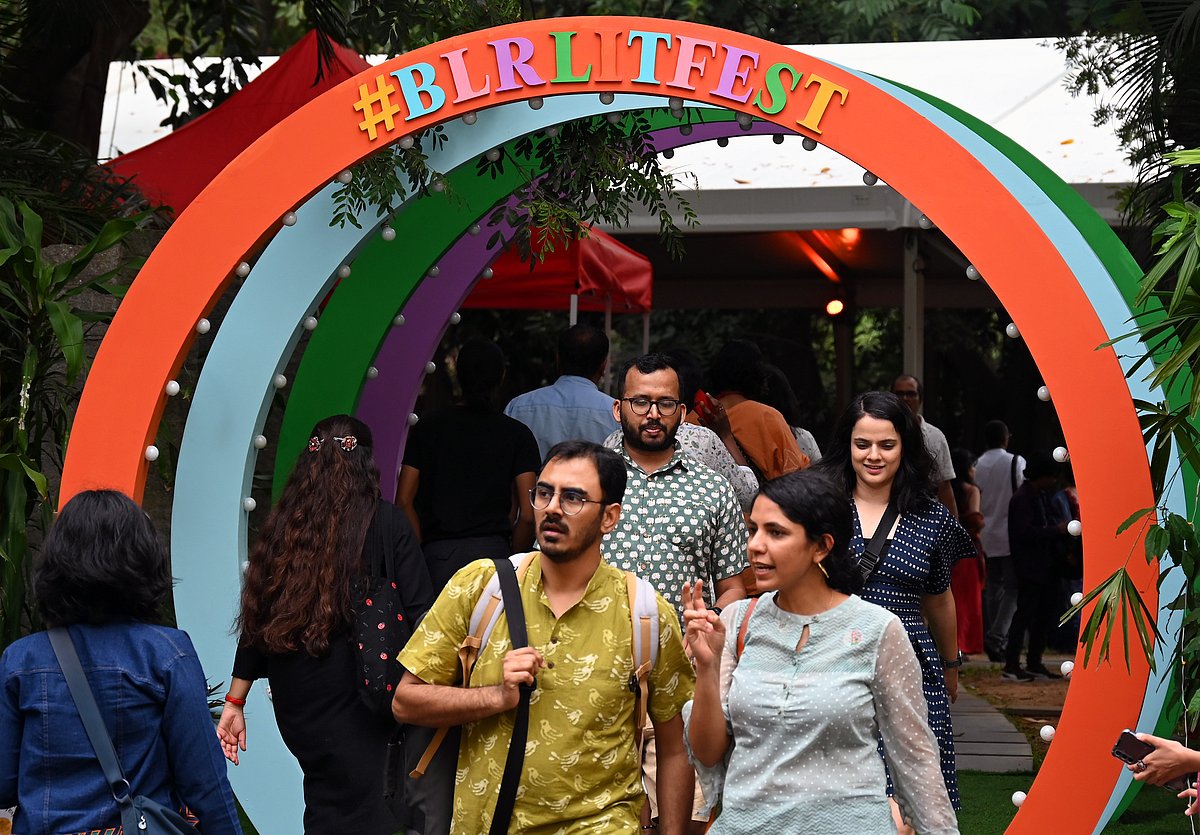 Bookworms and bibliophiles attend the two-day Bangalore Literature Festival at Lalit Ashok in the city on Saturday December 03 2023.