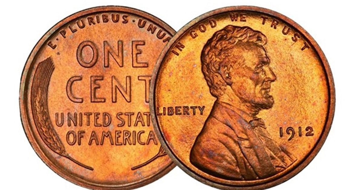 United States 1912-S 1 Cent Lincoln Wheat Penny Coin - The Toronto Coin Shop