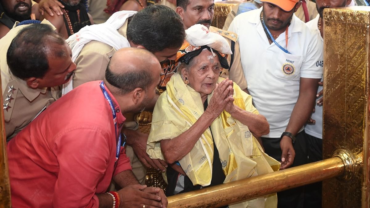 Centenarian woman makes maiden pilgrimage to Sabarimala hill shrine