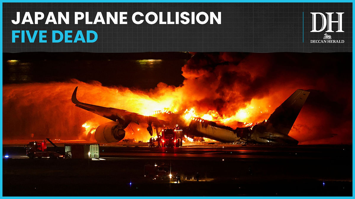 Plane collision in Japan leaves five crew members dead