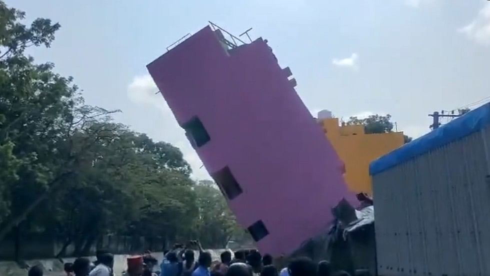 Three-storey building collapses in Puducherry