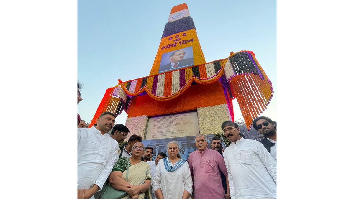 Ajit Pawar, Prakash Ambedkar pay tributes at Koregaon Bhima war memorial