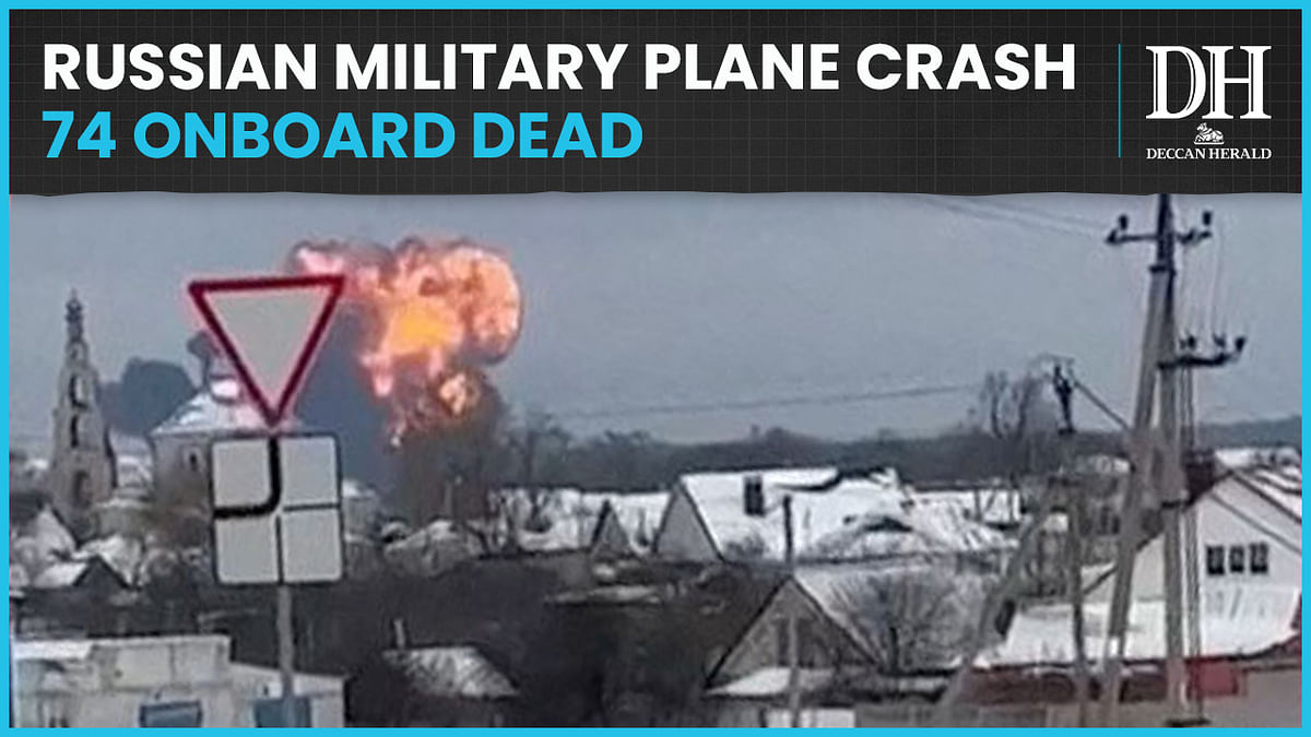 Russian military plane crashes near Ukraine; 74 including 65 Ukrainian prisoners dead
